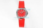 PFF Replica Patek Philippe Lady Aquanaut Luce Red Dial Swiss Quartz Watch
